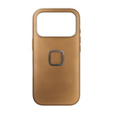 Peak Design Mobile Everyday Phone Case for iPhone 17 Pro Max, Tan, Slim Profile, Drop Protection, Weatherproof Clarino Shell, SlimLink Connects to Mobile Mounts & Gear