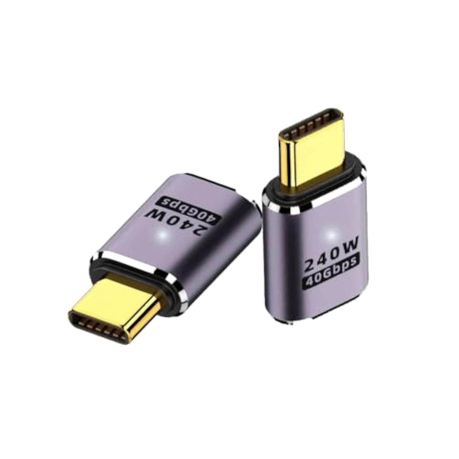 2 Pack Usb 4.0 Type C Extension Adapter With Led Light, 40Gbps Usb C Male To U