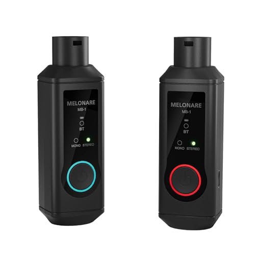MB-1 Wireless XLR Bluetooth Receiver, 15-Hour Battery Life, BT 5.3, High-Fidelity Audio, Mono/Stereo Mode, 150ft Range, Bluetooth Adapter for