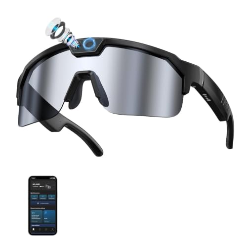 AI Smart Glasses with Camera, 4K Video Recording Sunglasses with Camera, UV400 Polarized, Voice Assistant & 6-Axis EIS Stabilization, Unisex