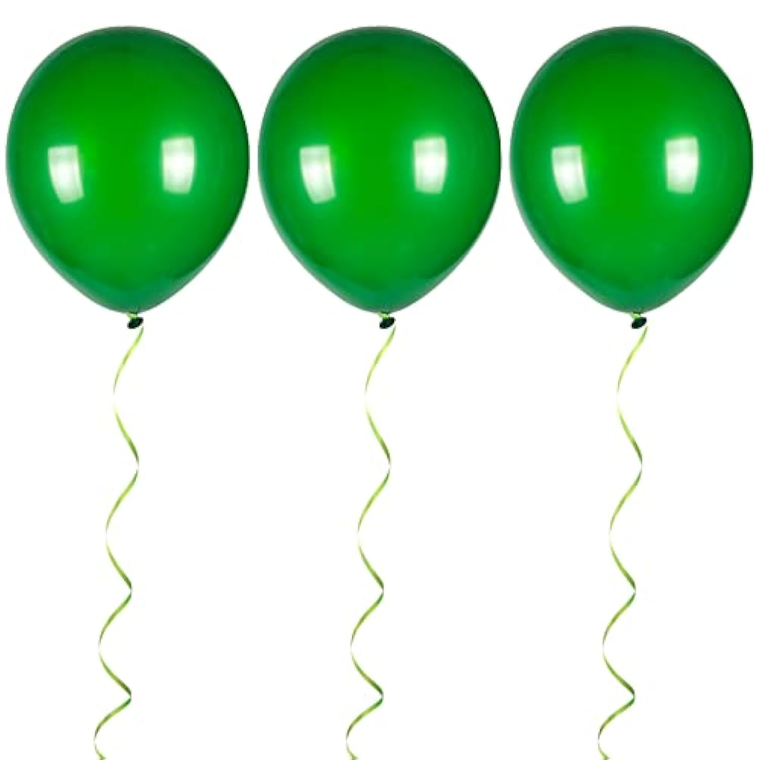 100Pcs Dark Green Balloons, 12 Inch Green Latex Party Balloons Helium
