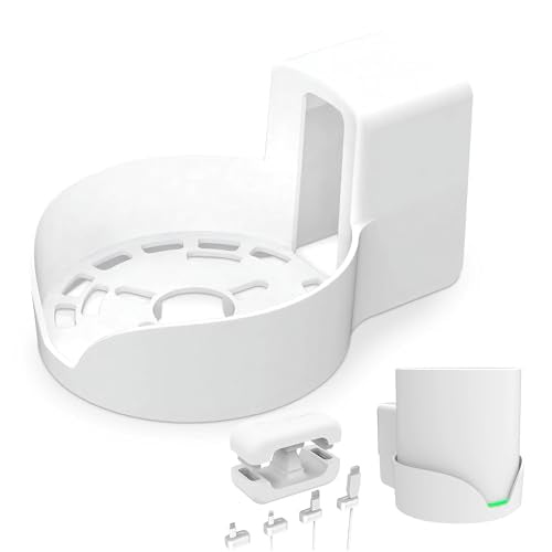 Wall Mount For Deco X10 X15 X20 X50 X55 X60 Wifi 6 Router Bracket With Silicone Cable Organizer Sturdy Space Saving Mesh System Holder,White,3Pack