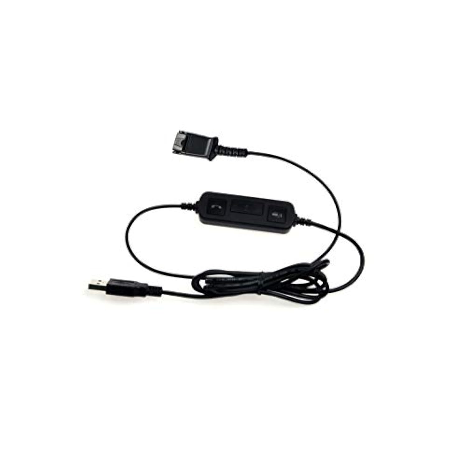 IPD IPH-510 USB Adapter Phone Cable w/ON/Off Button Compatible with PC Soft Phones - Microsoft Teams, Skype, Zoom, Avaya & Cisco Jabber IPH-510 Headphones Wired USB Telephone Adapter Phone Cord