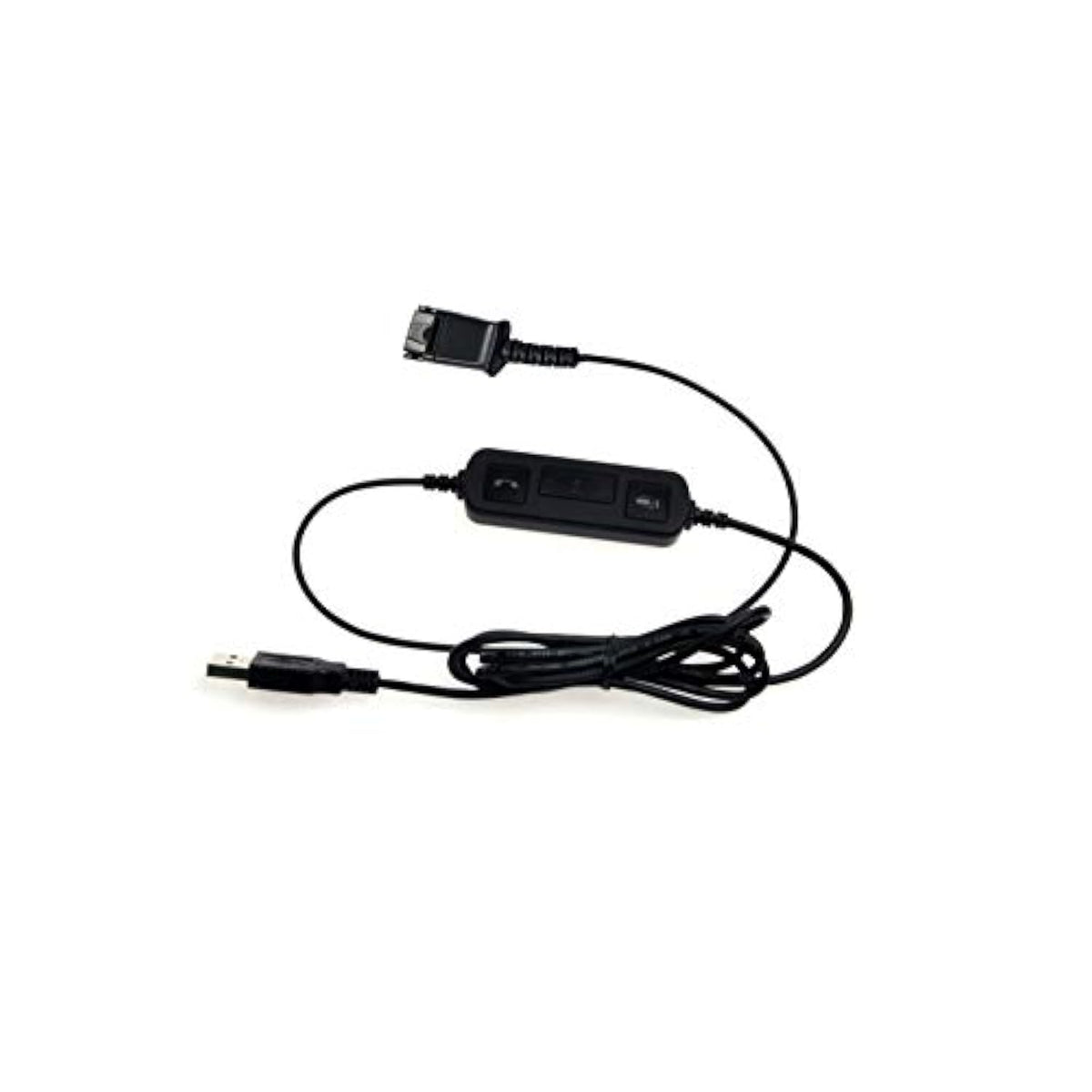 IPD IPH-510 USB Adapter Phone Cable w/ON/Off Button Compatible with PC Soft Phones - Microsoft Teams, Skype, Zoom, Avaya & Cisco Jabber IPH-510 Headphones Wired USB Telephone Adapter Phone Cord