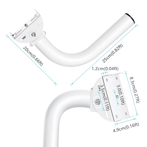 Adjustable Sturdy Universal Wireless Bridge Bracket Mount Kit, Pole And Wall-Mounted Mount For Outdoor Antenna Point To Point Ap Access Point Client Bridge Cpe (2-Pack)
