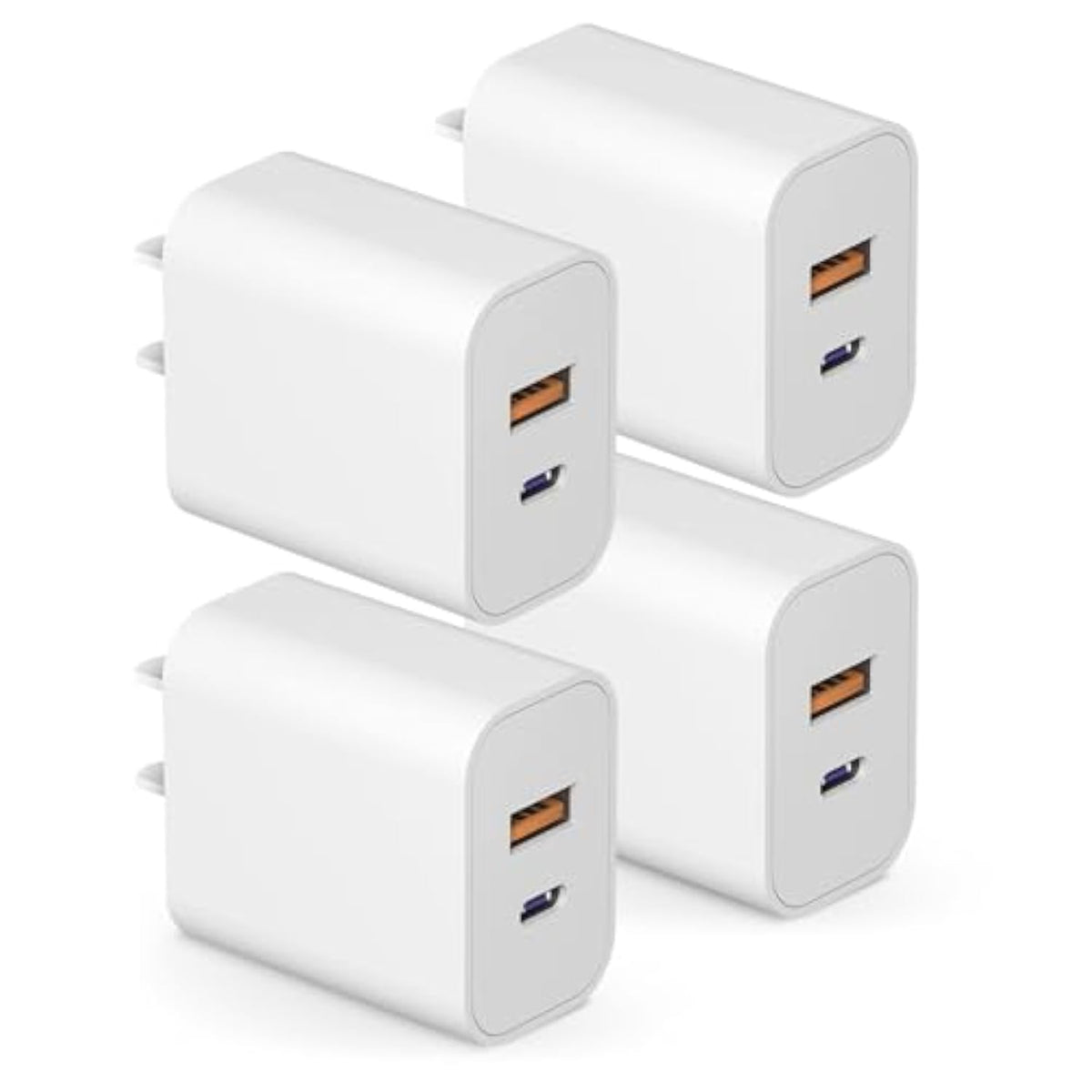 Usb C Charger Block Charging Block Type C Charger 20W Wall Chargers 4 Pack For Iphone 16/16 Plus/16 Pro/16 Pro Max/Iphone 15/15 Pro/15 Pro Max/14/13/12 Pro/Samsung//Android