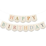 Happy Birthday Felt Banner Boho Happy Birthday Hanging Banner Bohemian Birthday Felt Garland Flag Rainbow Birthday Bunting Garland For Party Baby Shower Home Fireplace Nursery Backdrop Decor