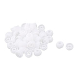 uxcell Silicone Replacement Earbud Tips, 50 Pcs 4mm Inner Hole Ear Bud Tip Noise Isolation Cap Replacement Cover for Most in Ear Earphone Headphone, White