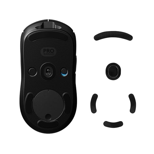 Mouse Feet Replacement Compatible With Logitech G Pro Wireless Gaming Computer Mouse Skates Sticker - Black