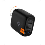 Usb C Wall Charger, Spigen 40W Dual Usb C Charger [Gan Fast] 30W Max Each, Foldable Fast Charger For Iphone 15 Pro Max Plus 14 13 Mini 12 Se Ipad Pro M4 Air M2 Macbook Air Galaxy Z Fold Flip 5 S24 8A