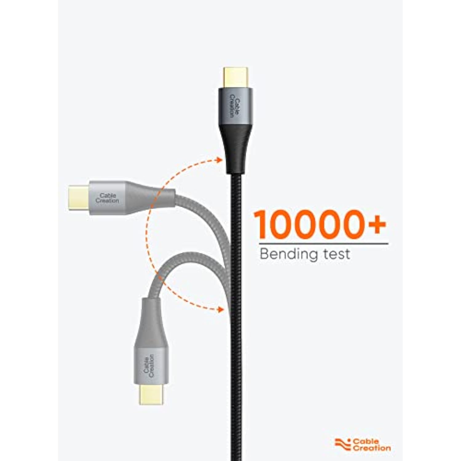 CableCreation Short USB to USB C Cable 0.8ft, Drable USB C Charger Cable Braid