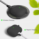 Protective Case for 4th Gen AirPods, Black - Durable Earbuds Case with Keychain