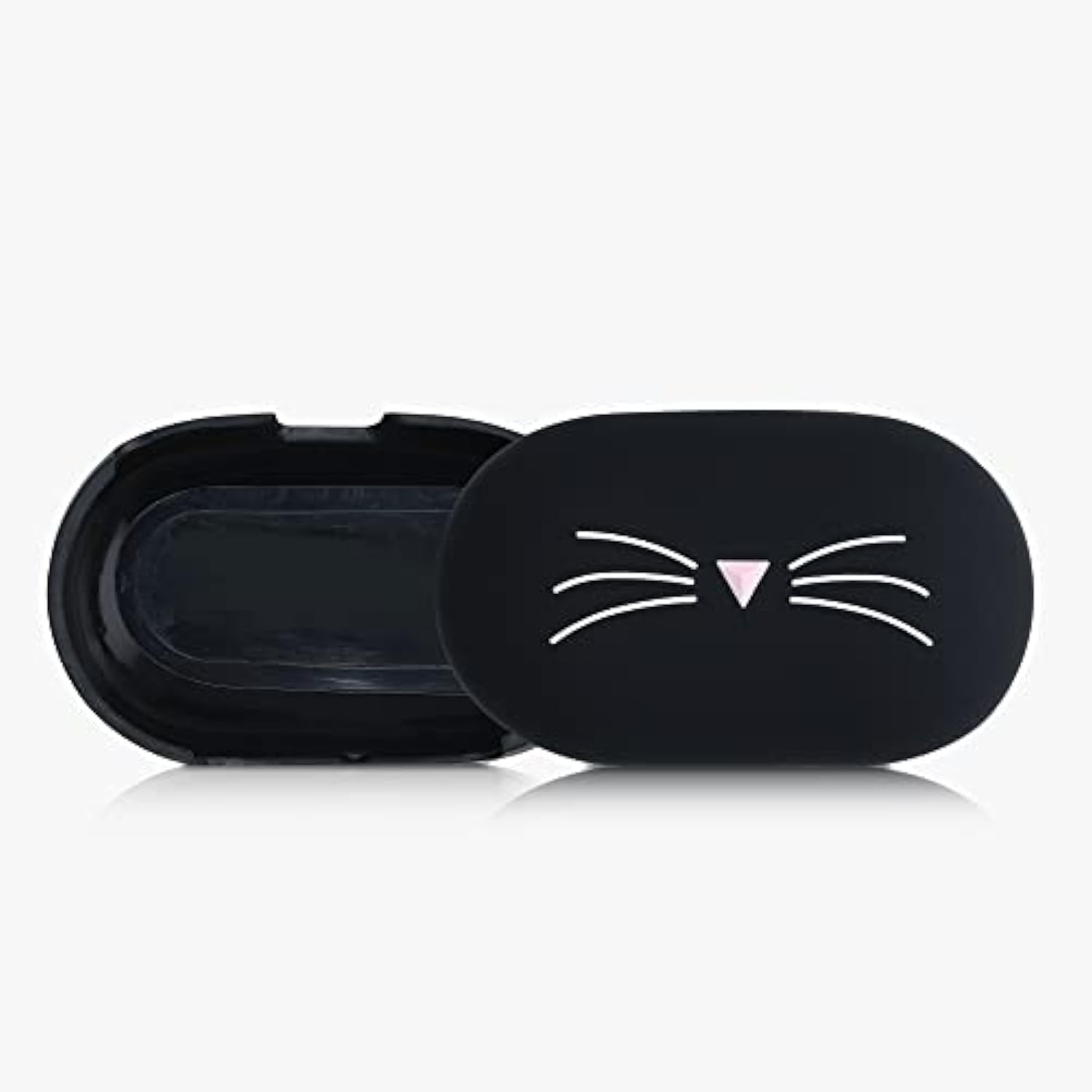 kwmobile Silicone Case Compatible with Samsung Galaxy Buds/Buds Plus Case Cover - Cat Black/White