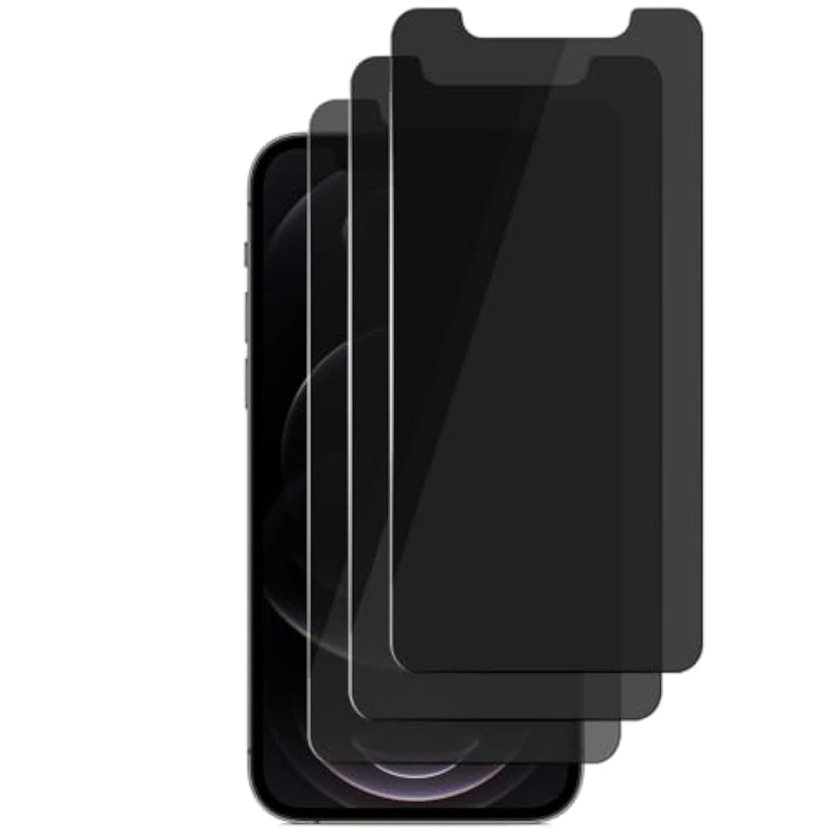 3 Pack Privacy Screen Protector For Iphone 12 Pro Max (6.7") Anti Spy Private Tempered Glass