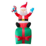 2 Packs 6Ft Christmas Inflatable Santa And Gingerbread Man On Gift Box Christmas Blow Up Decor For Outdor/Home/Lawn/Yard