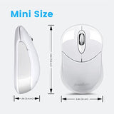 Perimice-802W Wireless Bluetooth Mouse - Portable Design For Windows, Ios, And Android Tablet - White