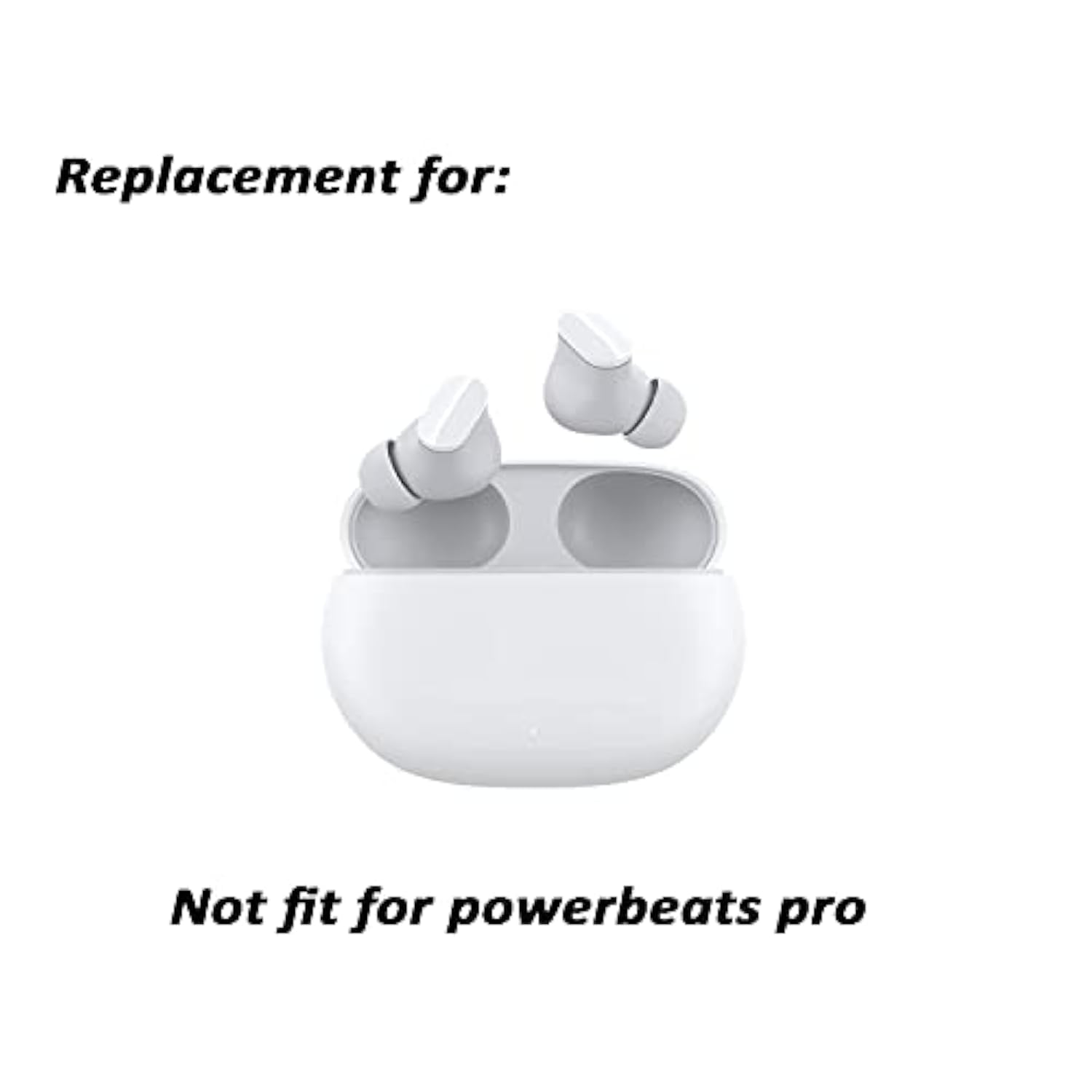 6 Pairs Black Silicone Ear Tips for Beats Studio Buds Headphones