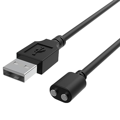 Magnetic Usb Dc Charger Cable Charging Cord For 2 Dots Single Polarity Rechargeable Devices - 5Mm/0.2Inch