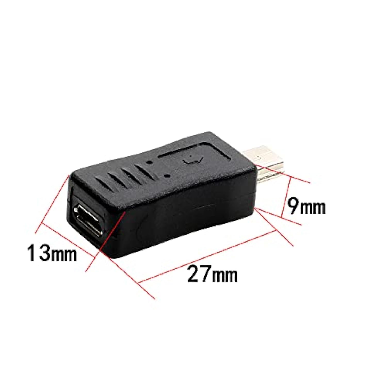 Mini Usb To Micro Usb Adapter, Usb 2.0 Adapter Plug, 90 Degree Left And Right