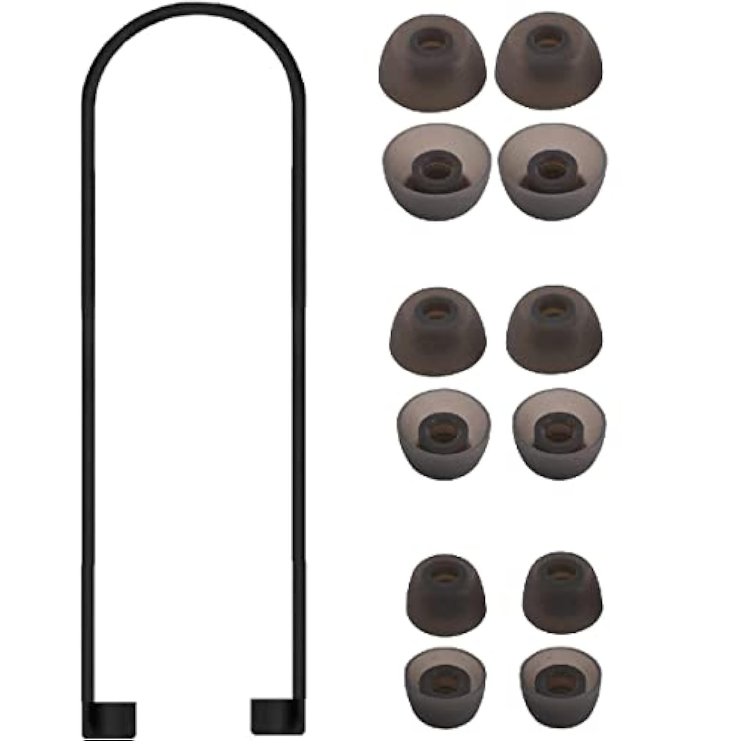 Replacement For Soundcore Life P3 P2 Silicone Eartips Ear Tips Accessories, Fit In The Charge Case S/M/L Ear Tips 6 Pairs,Strap 1 Pcs(Not Fit In Case),Black