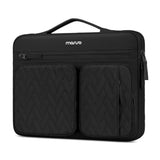 MOSISO 360 Protective Laptop Case 15.6 inch, 15-16 inch Laptop Sleeve Compatible with MacBook Pro 16, HP Acer Dell Lenovo ASUS Notebook, Parallelogram Quilted Bag with Raised&Horizontal Pockets, Black