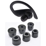 Replacement Memory Foam Earbud Tips For Beats Powerbeats Pro, Powerbeats, Flex Earphones (Black)