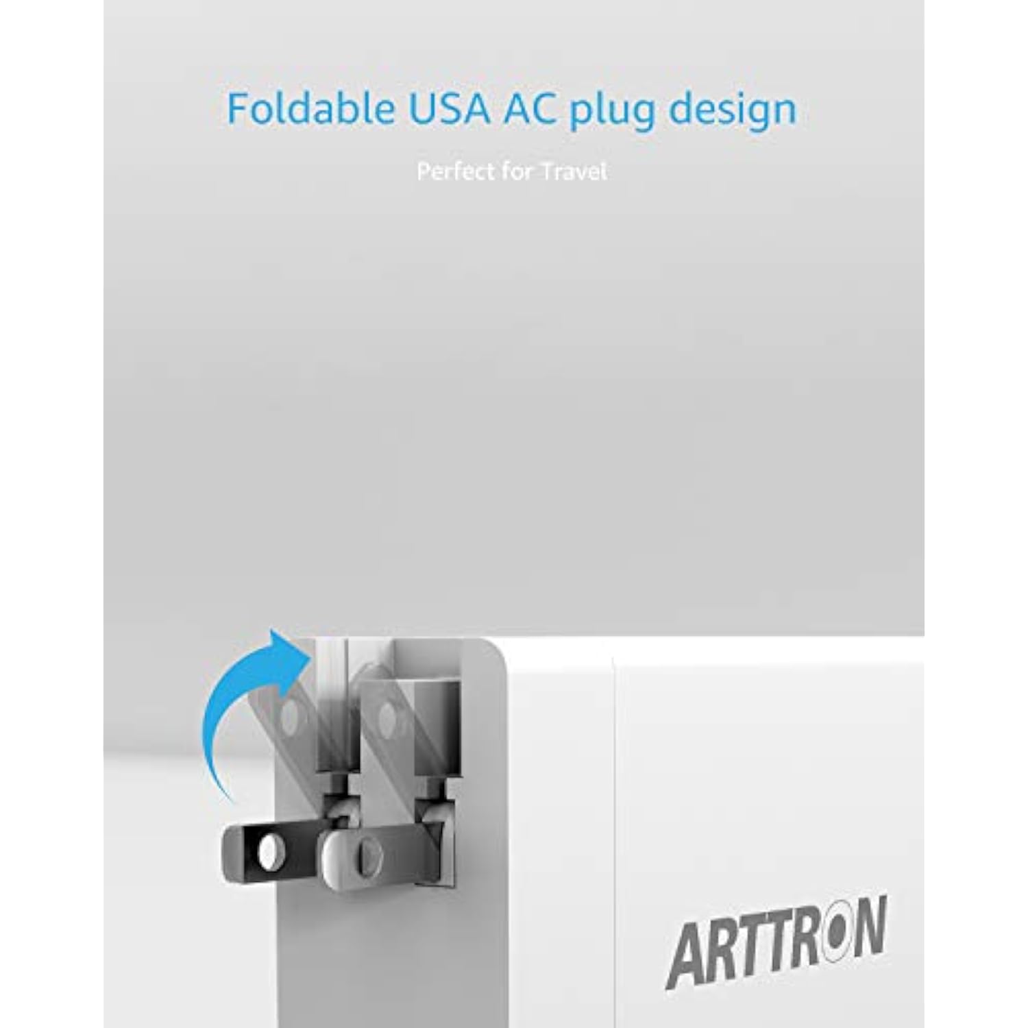 Usb Wall Charger Adapter, 40W 6-Port Foldable Wall Plug Multiport Charger For Iphone Ipad Tablets Smartphones, Home Office Use