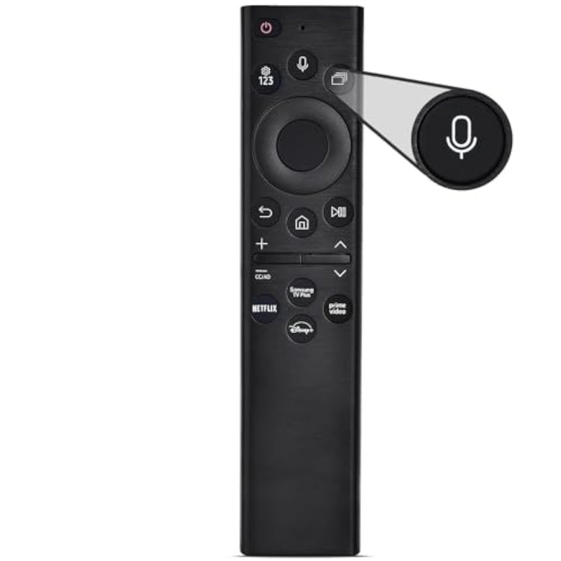 Voice Remote For Samsung Smart Tv,Replacement Control Compatible With Bn59-01385A,Aaa Battery Version,For Most 2018 To 2024 Samsung Crystal/Uhd/Qled/Frame/Qled/ 4K 8K Smart Tvs,2 Year