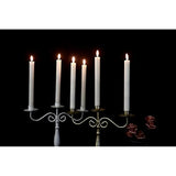 Flameless White Taper Candles Flickering With 10-Key Remote, Battery Operated Led Warm 3D Wick Light Window Candles Real Wax Pack Of 6, Christmas Home Wedding Decor(0.78 X 9.64 Inch)