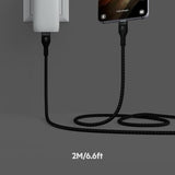 Belkin BoostCharge Pro Flex Braided USB-C to USB-C Charger Cable (2M/6.6ft), USB-IF Fast Charging Cable for iPhone 16 Series, Macbook Pro, iPad Pro, Galaxy S25, S24, Nintendo Switch 2 & More - Black
