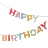 Meri Meri Felt Happy Birthday Garland (3.2m with excess cord - Pack of 1)