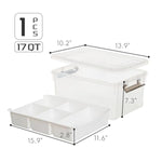 17 Quart Plastic Storage Box With Removable Tray Caddy Clear Art Supply Craft Organizers Playroom Container Organizer With Lid For Bead Crayon Tool Sewing Playdoh