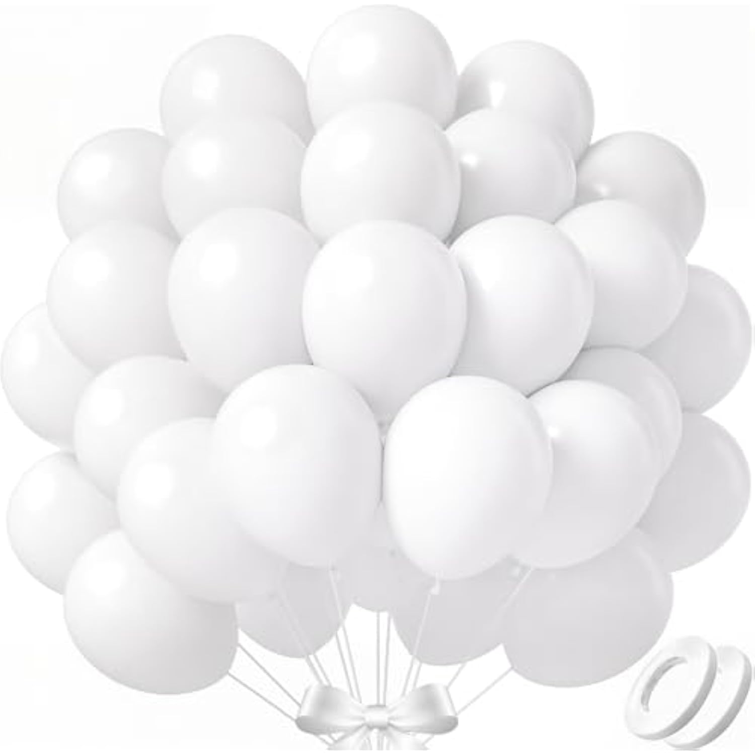 110Pcs White Balloons 12 Inch White Latex Balloon Garland Arch Kit For Birthday Baby Shower Wedding Anniversary Graduation Party Decorations