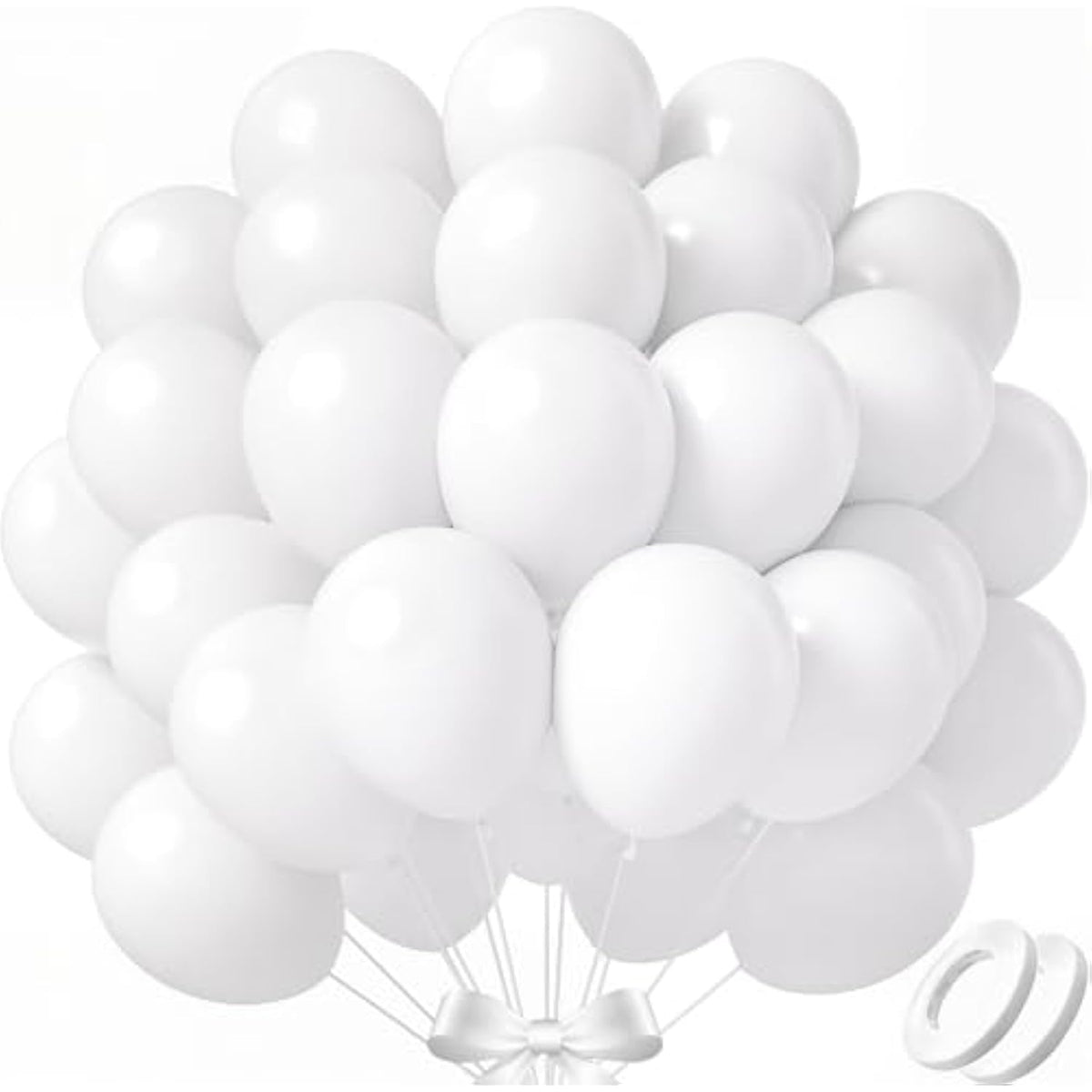 110Pcs White Balloons 12 Inch White Latex Balloon Garland Arch Kit For Birthday Baby Shower Wedding Anniversary Graduation Party Decorations