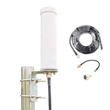 Outdoor Omni 4G Lte 5G Cellular Antenna For Signal Booster & Router, 698-3800Mhz 8Dbi 10Meters Cable, Support All Carrier, Verizon At&T Sprint T-Mobile