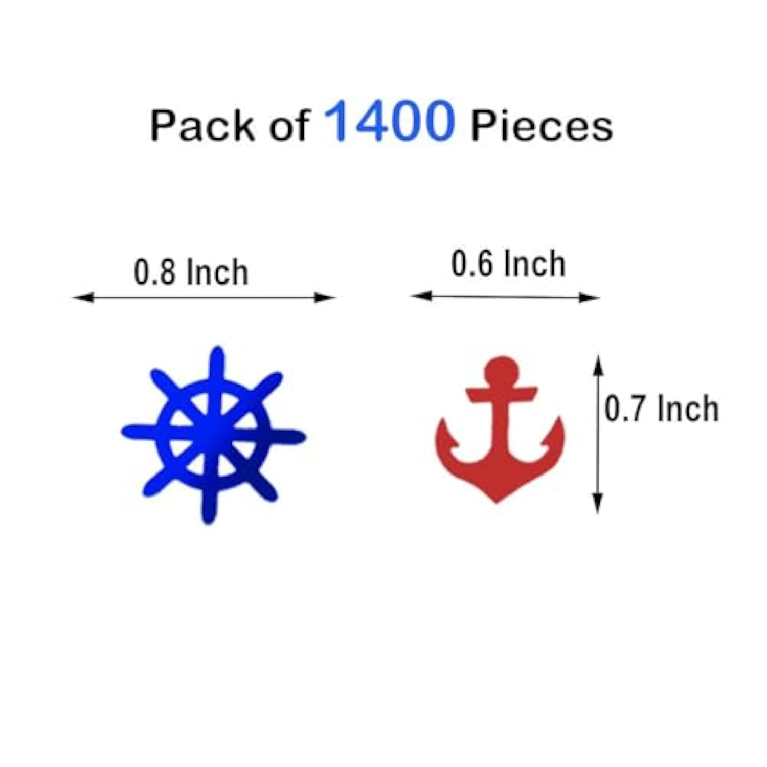 Anchor Rudder Confetti Patriotic Nautical Party Theme Nautical Baby Shower Nautical Cut Out Red White Blue Red White Blue 1.5 Ounce 1400 Pieces