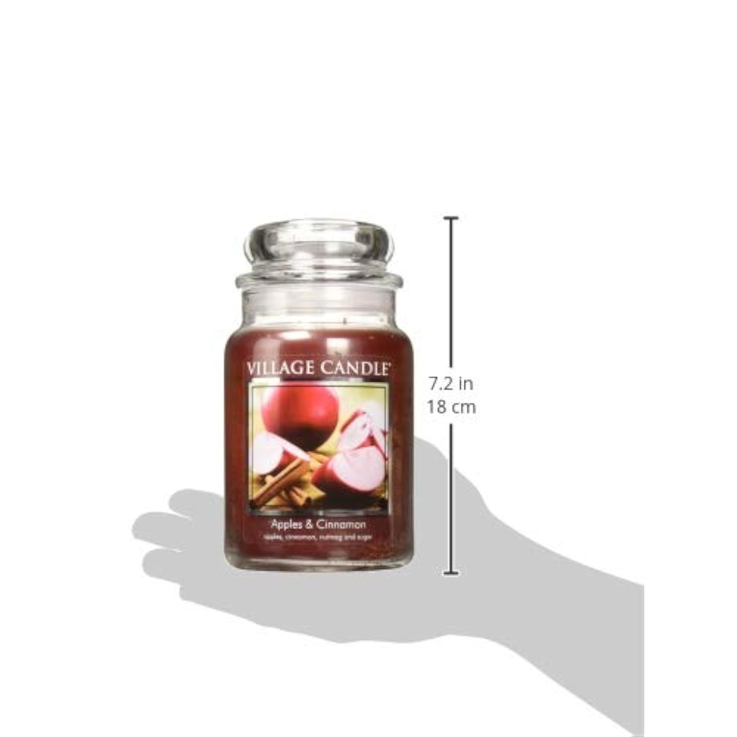 Apples & Cinnamon Large Apothecary Jar, Scented Candle, 21.25 Oz.