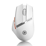 Z07 Bluetooth Wireless Mouse, Dual Mode (2.4G+Bt5.1) Bluetooth Mouse, Usb C Rechargeable Mouse With Charging Indicator, Ergonomic Computer Mice For Laptop/Pc/Mac/Ipad-White