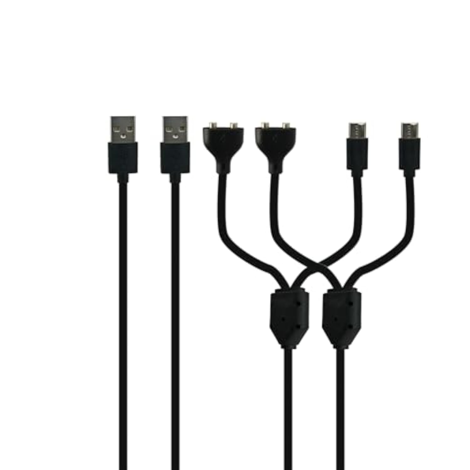 Dog Training Collar Charger Replacement For Nvk Dog Shock Collar And Remote - 2-In-1 Magnetic Charging Cable Micro Usb Cord Black, 2 Pcs