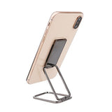 Cell Phone Ring Holder Finger Kickstand, 360° Rotation Foldable Metal Ultra-Thin Cellphone Back Grip Stand Adjustable Phone Holders For Magnetic Car Mount Compatible With Phone Tablets, Black