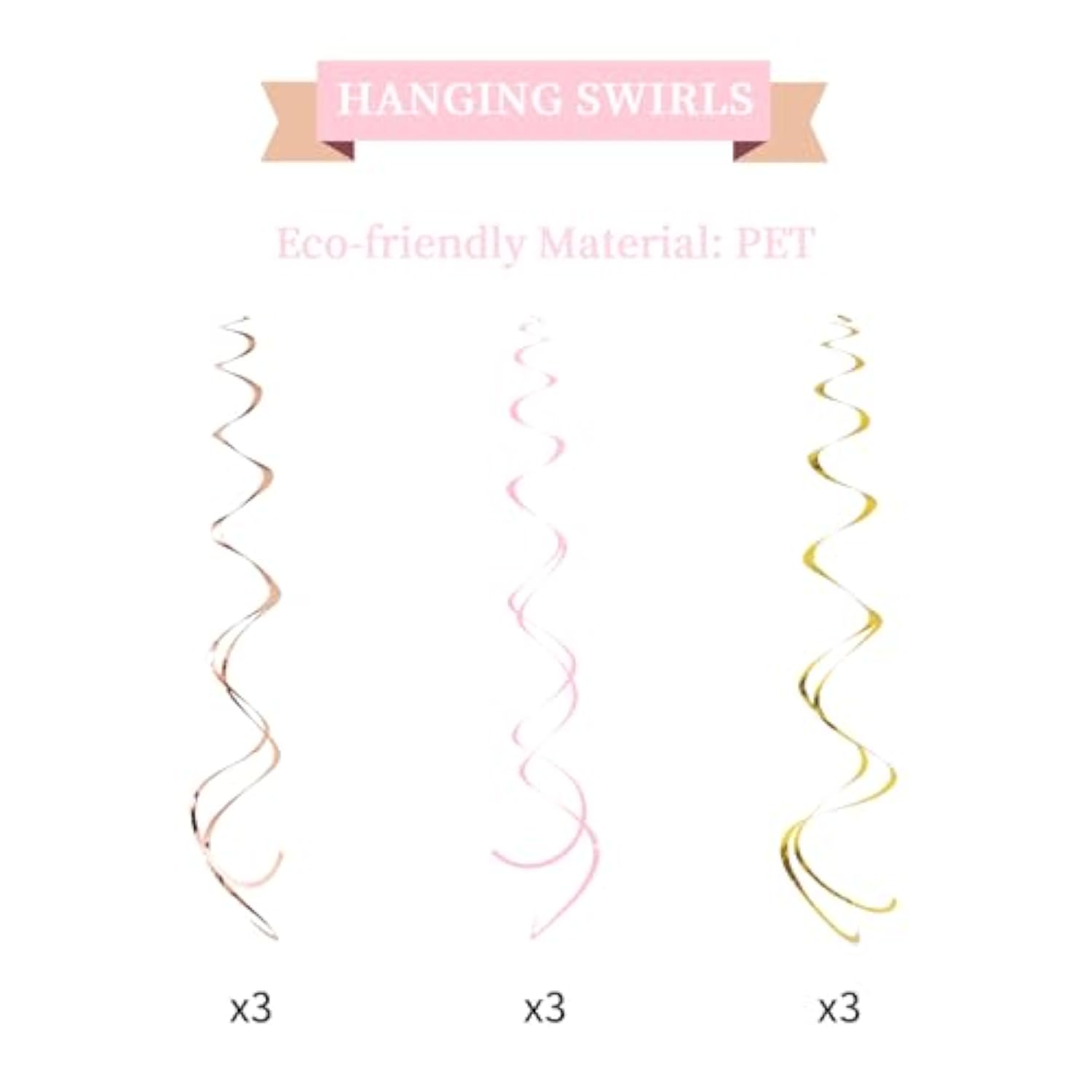 Retirement Party Decorations Kit For Women - 17-Piece Elegant Rose Gold Set With Pre-Strung Banner, Honeycomb Balls, Swirls & Garland | Instant Setup Party Decor | Retirement Gifts & Supplies