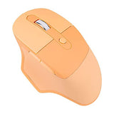 Ergonomic 2.4G & Bluetooth Dual Mode Wireless Mouse With Pu Cover, Soundless Keys, Candy Colors, Compatible With Notebook, Pc, Tablet, Smartphone (Orange)