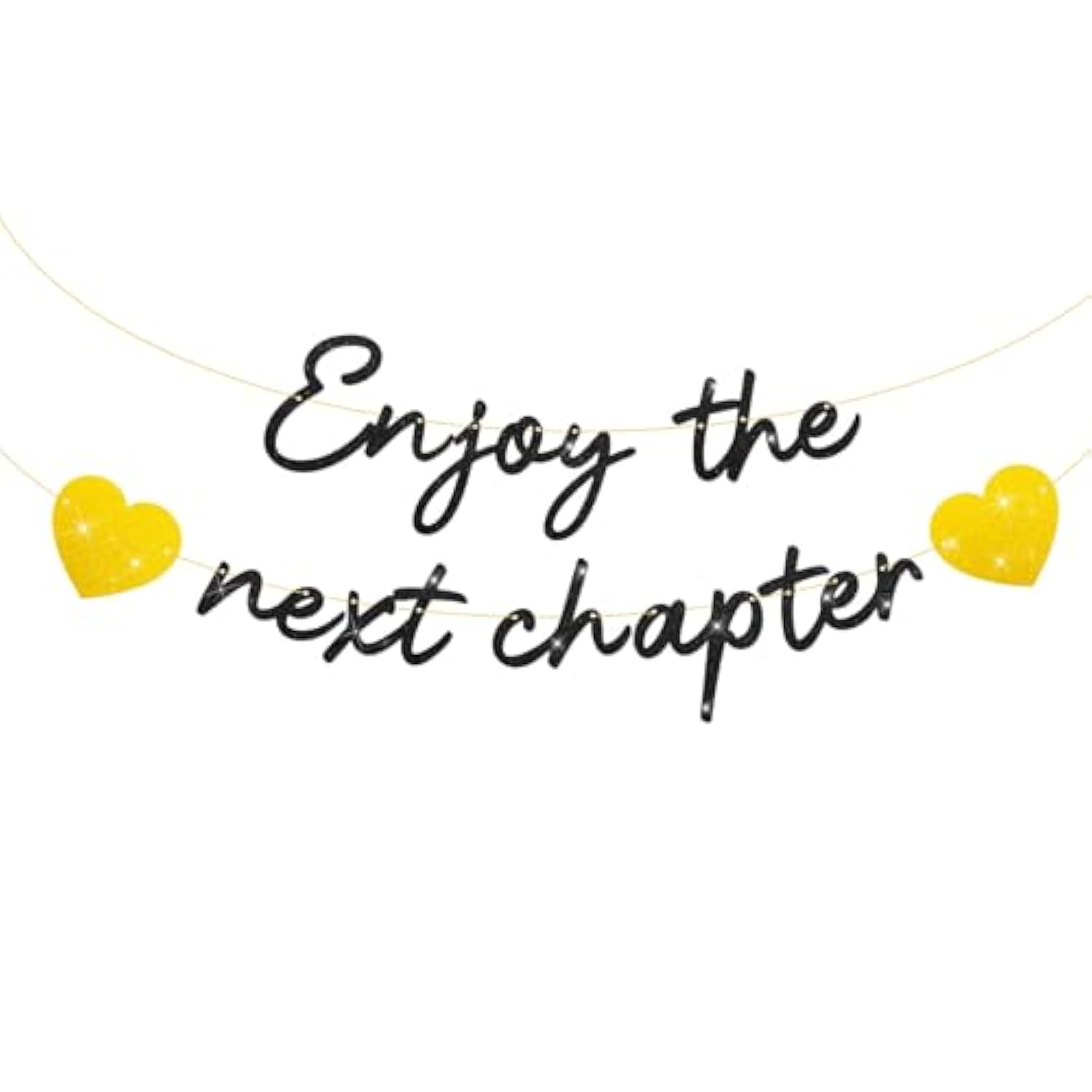 Going Away Goodbye Banner for Retirement, Graduation, and Farewell Parties (Black)