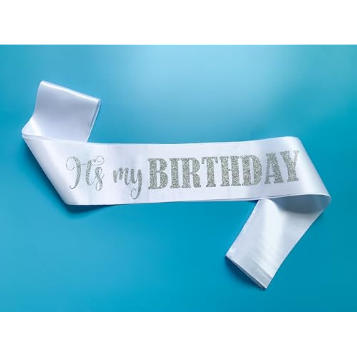 Birthday Sash, It'S My Birthday' Birthday Sash White Sash With Silver Foil Letter It'S My Birthday Sash For Men Women And Girls Party Decorations Favors White Silver