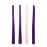 4 Pcs Unscented Christmas Advent Candles Set, Hand Poured Premium Wax Taper Candle 10 Inch X 7/8 Inch, Holidays, Occasions, Events, Festivities, Devotional, Church, Wreath, Party, Gifts