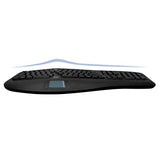 Akb-450Ub - Ergonomic Keyboard With Built-In Touchpad & Palm Rest For Comfort, Wired Usb, Multimedia Hotkeys, Split Keys Design - Compatible For Pc