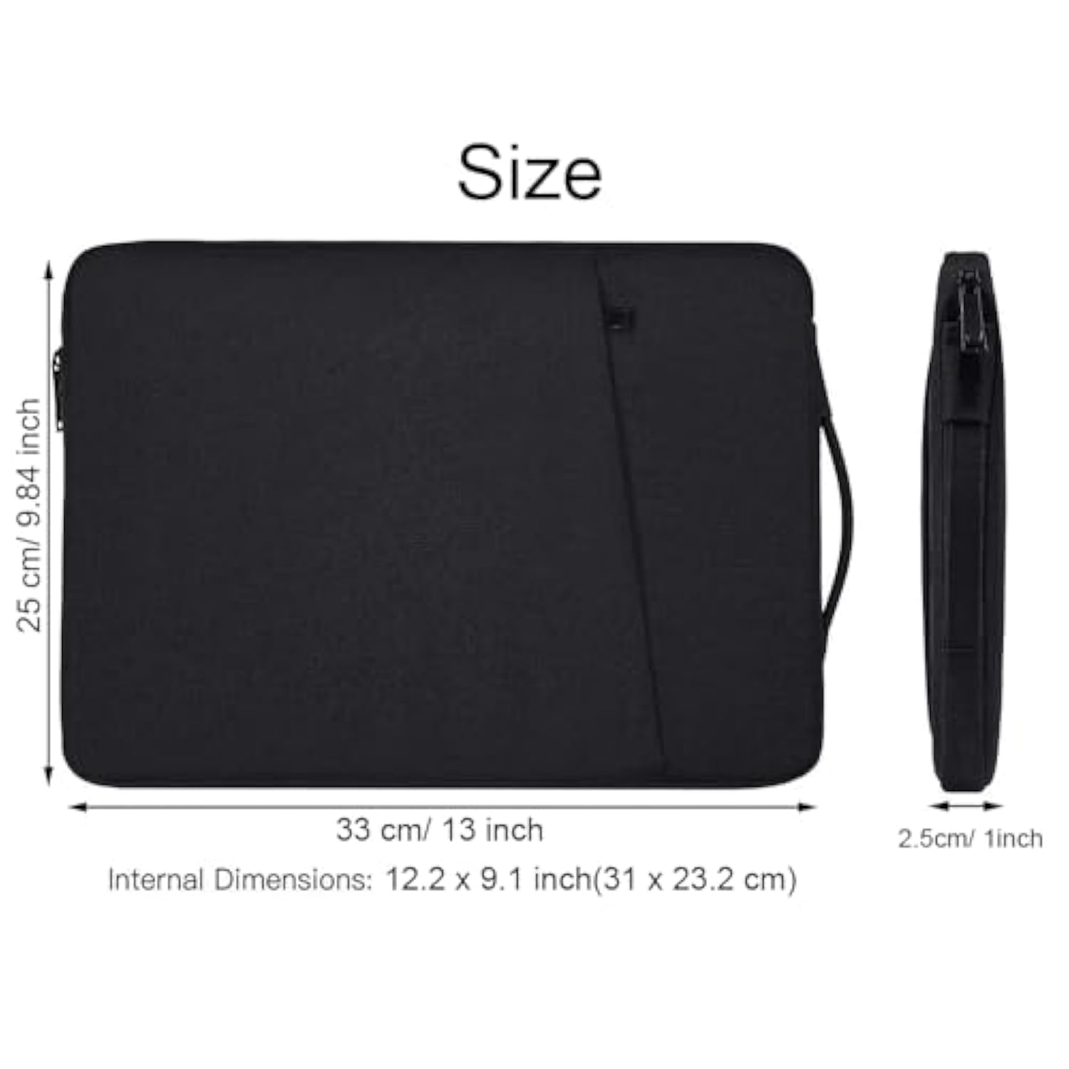 11.6 12 12.2 12.3 Inch Laptop Sleeve For 11.6" Acer Chromebook Spin 311, 12.2" Samsung Chromebook Plus Compatible With Lenovo Flex 3 12.2"/ Asus Acer Dell Hp Samsung 11.6" Chromebook, Black