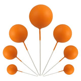 30Pcs Balls Cake Toppers Ball Cake Picks Foam Ball Shaped Cupcake Toppers Mini Balloons Baby Shower Cake Decorations For Wedding Enaggement Bridal Shower Birthday Party Supplies Orange