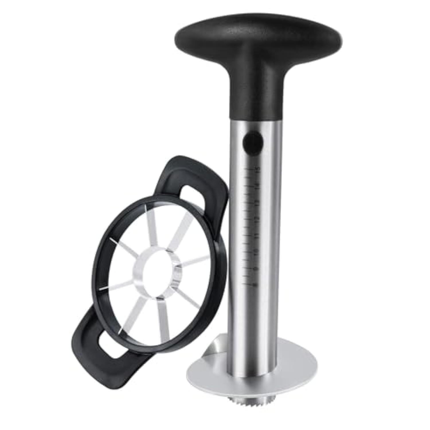 Pineapple Corer And Slicer Tool, Durable Pineapple Core Remover With Upgraded Cutter & Reinforced Thicker Blade, Stainless Steel Kitchen Fruit Gadget For Diced Pineapple Rings, Black Handle