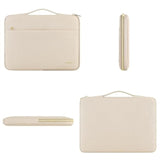 Laptop Sleeve Case 16 Inch Waterproof Shockproof Computer Carrying Handbag With Handle And Small Accessory Bag Compatible With 16 Inch Hp Dell Aspire Notebook,Beige